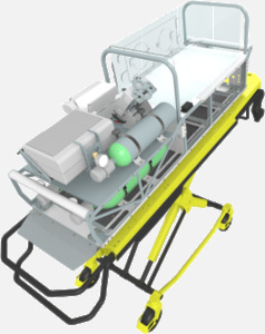 Hillaero STRYKER PRO TD FAA certified Mount for your Air Ambulance Airmed Helicopter or Fixed Wing Aircraft WITH UNITS ISO1